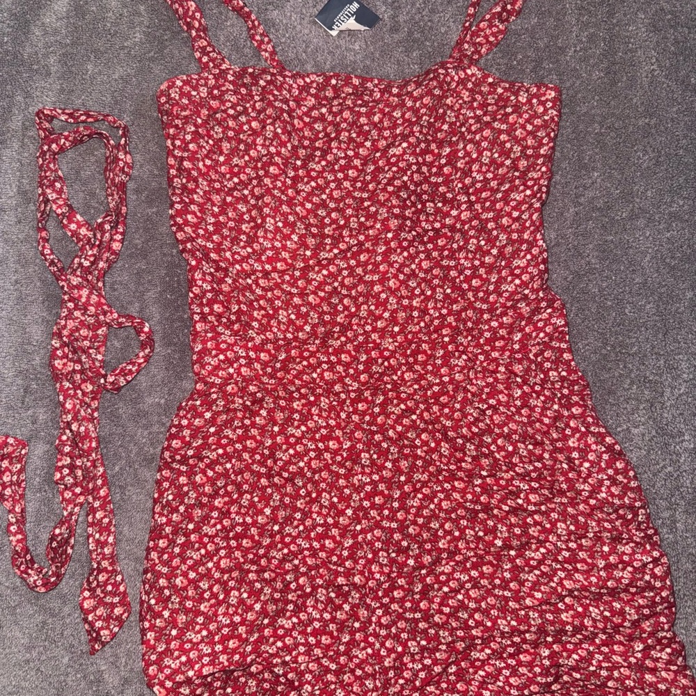Hollister Red Floral Jumpsuit